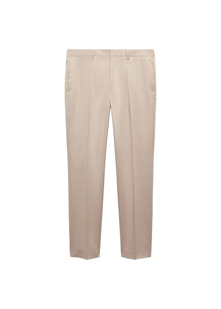 

Костюмные брюки MANGO MAN Regular Pleated Pants Paris, светло-бежевый