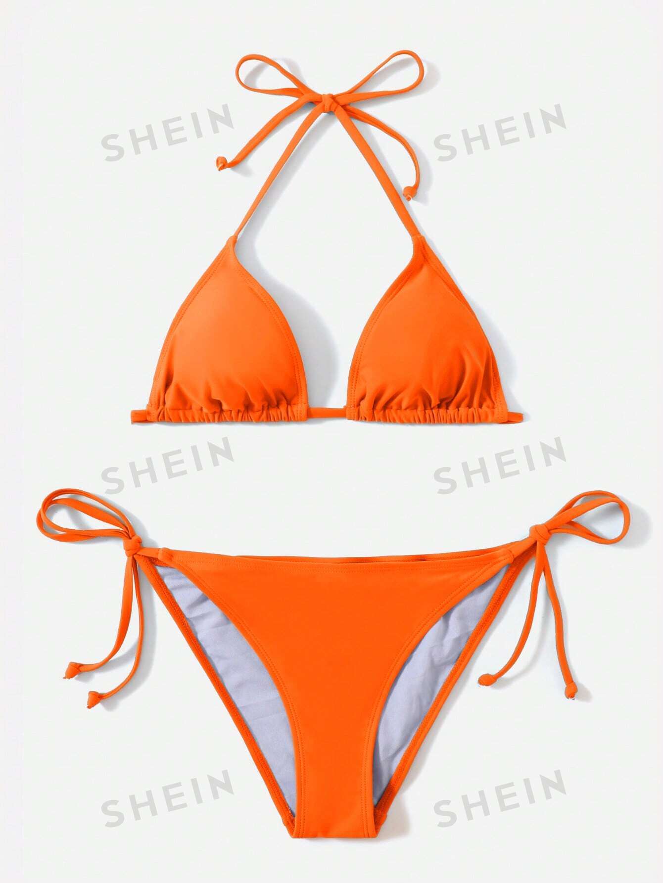 

Купальник Shein Swim Vcay с текстурой, оранжевый