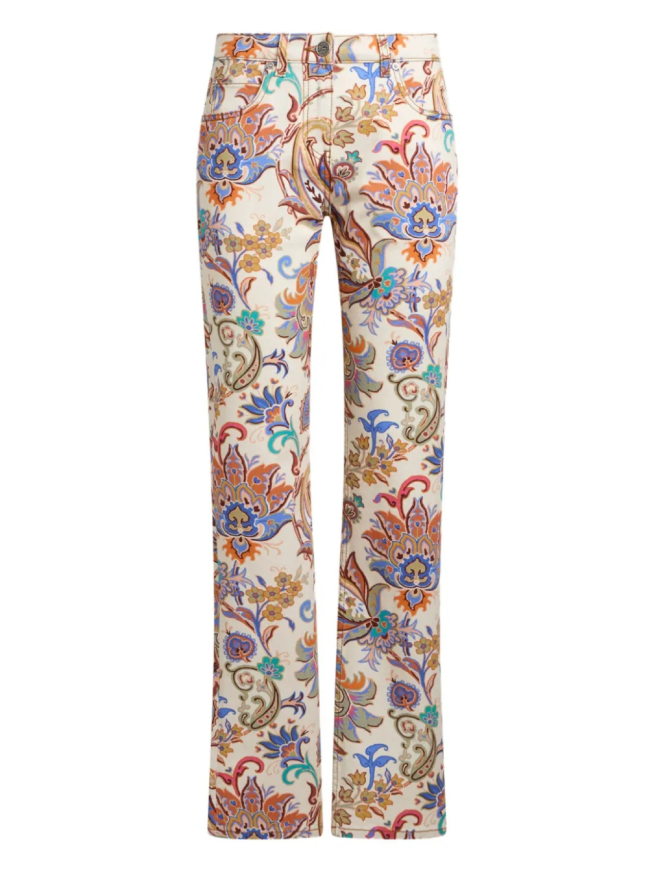 

ETRO прямые джинсы с цветочным принтом, нейтральный