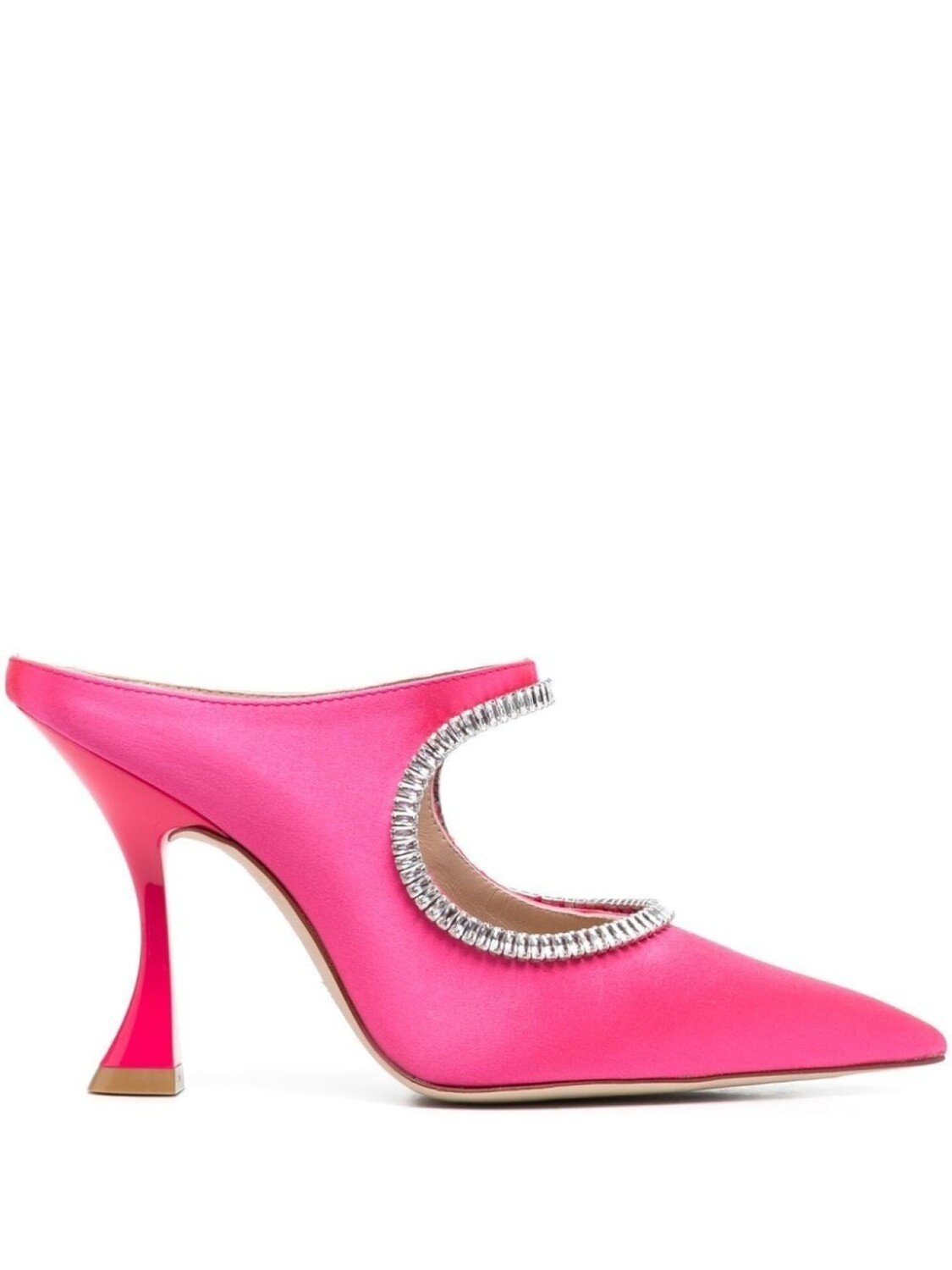 

Stuart Weitzman мюли с кристаллами, розовый