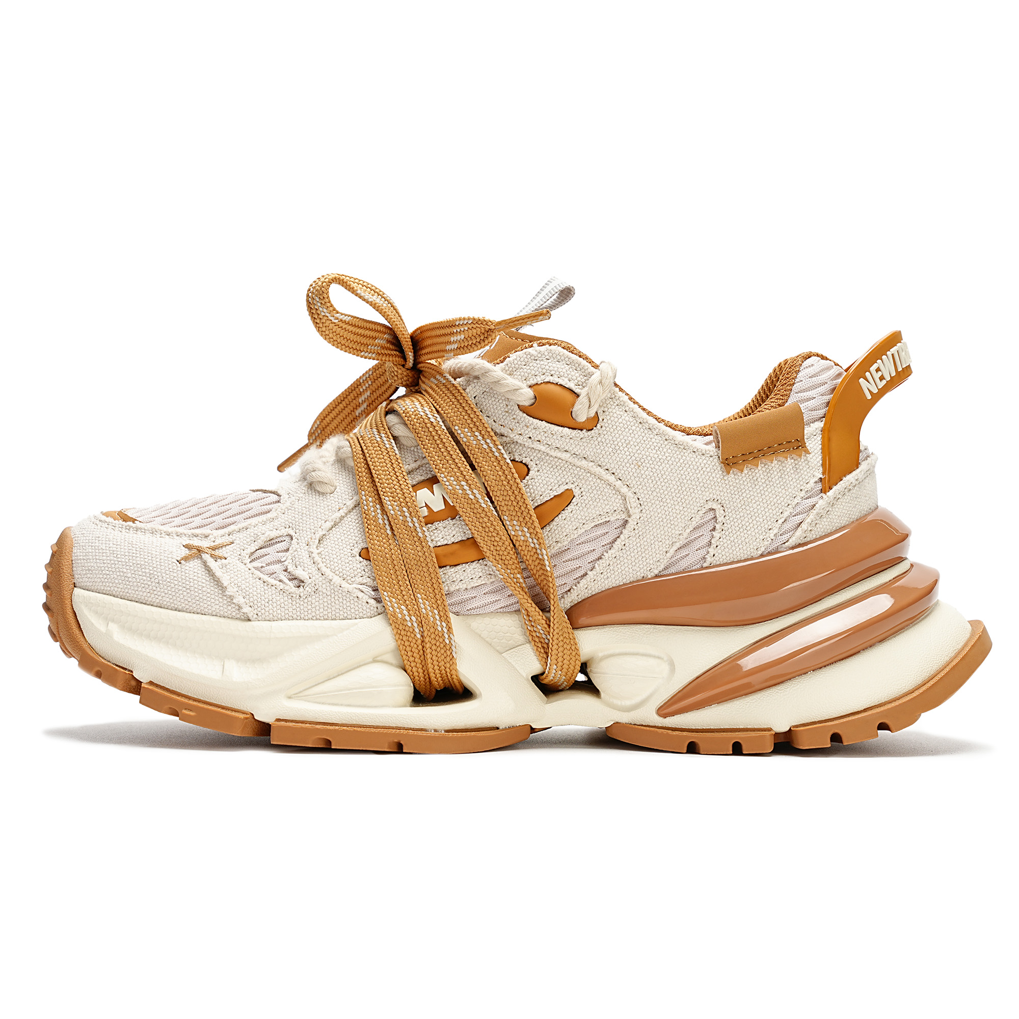 

Низкие массивные кроссовки мужские ZMOH, Beige/Yellow