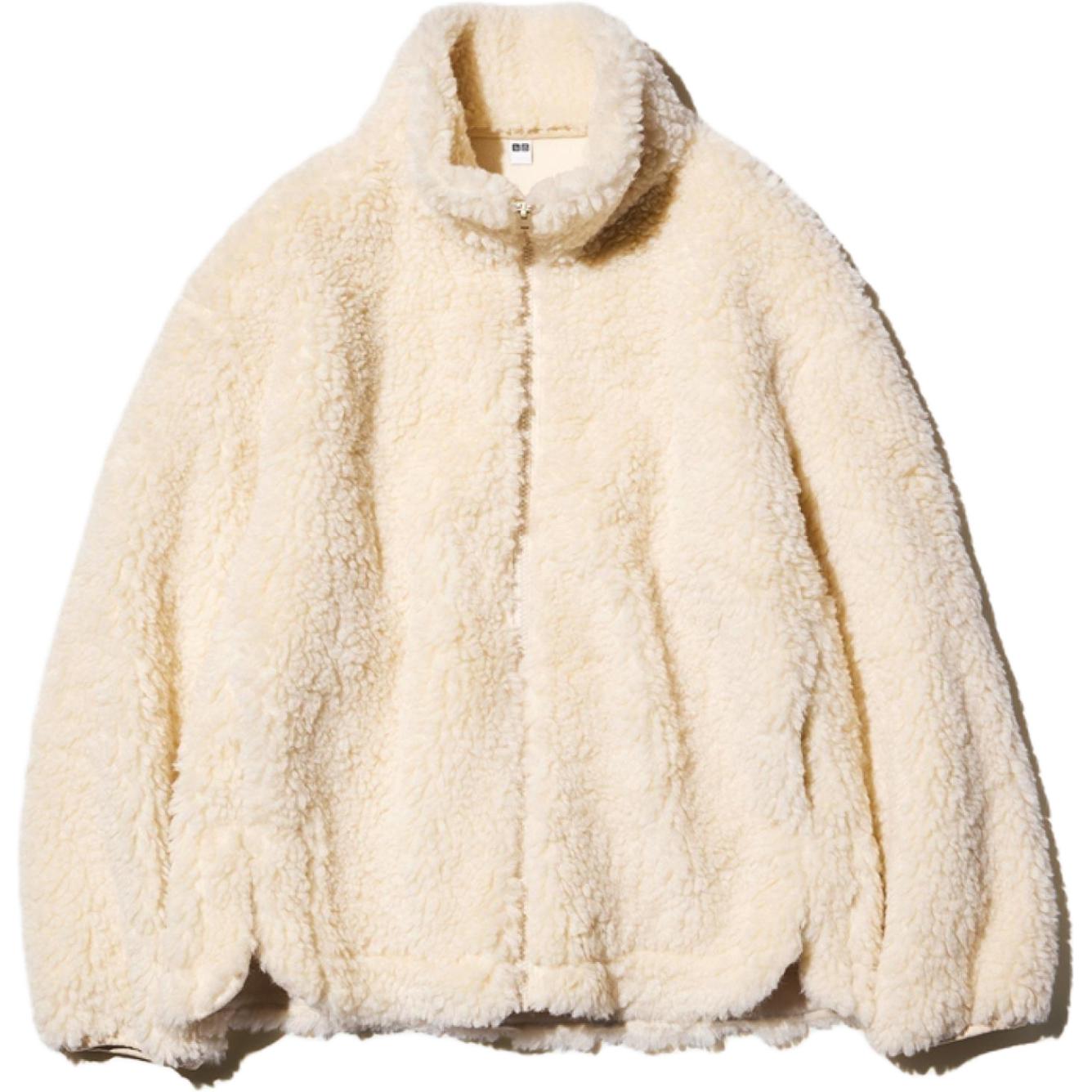 

UNIQLO Пальто с бархатистой текстурой Women's, Light Beige