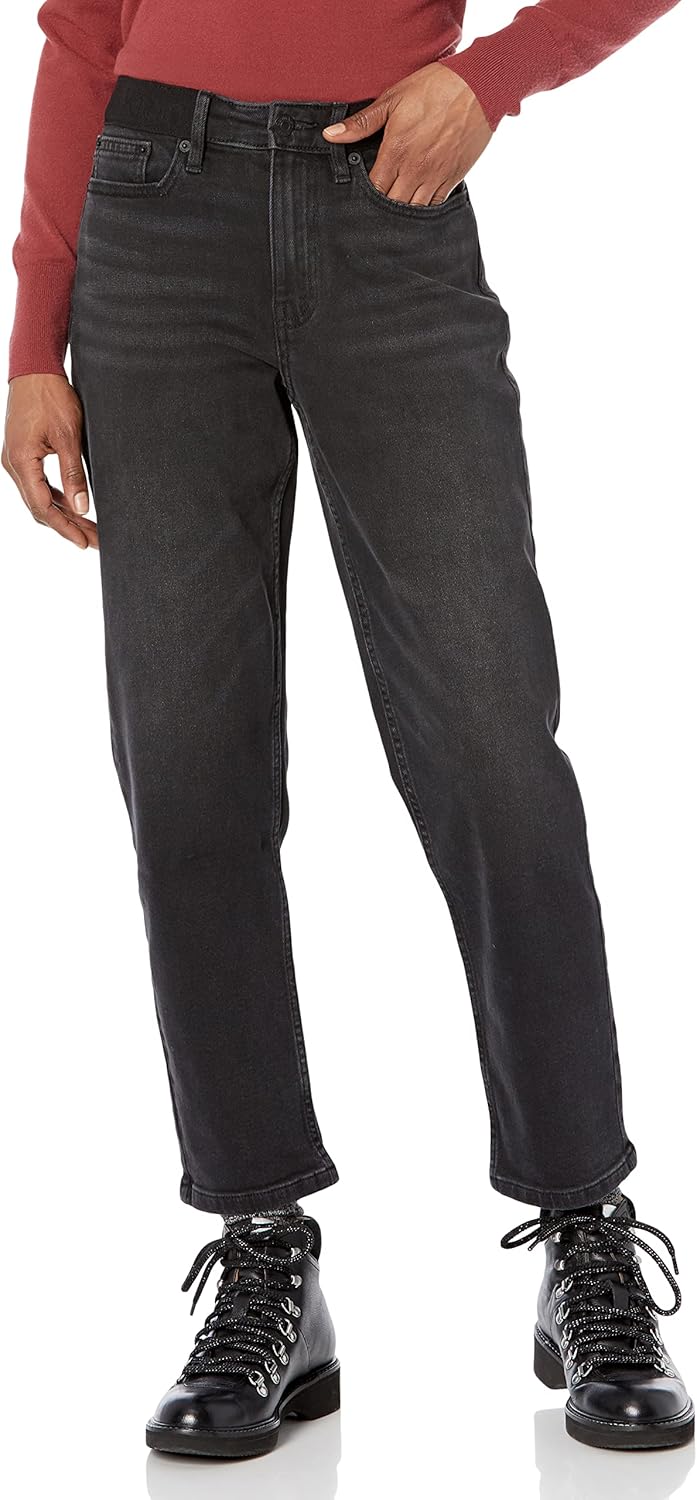 

Женские джинсы Calvin Klein Jeans с высокой посадкой, черные, винтажные, эластичные, Castlerock