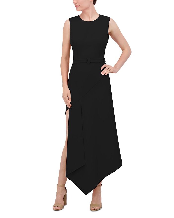

BCBGMAXAZRIA Асимметричное платье миди, черный
