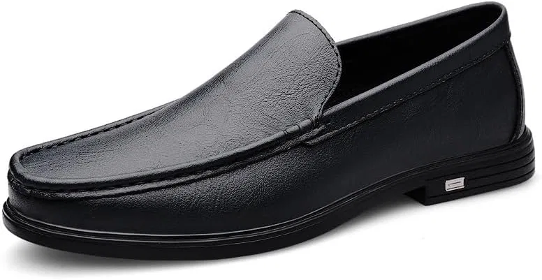 Лоферы кожаные искусственные Black PUGHGAETZF
