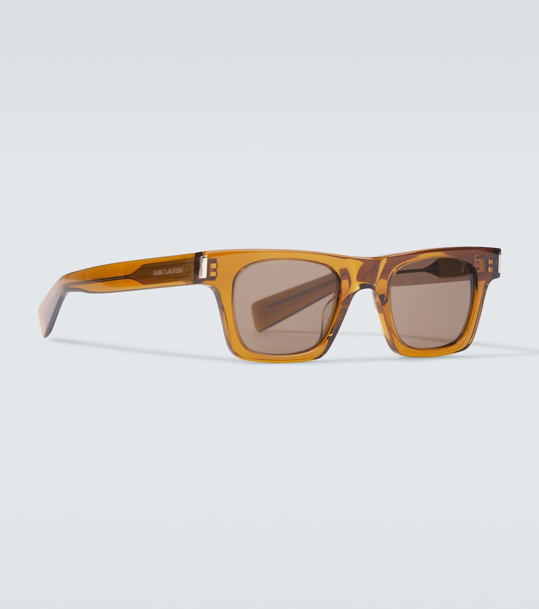 SL 719 квадратные солнцезащитные очки Saint Laurent, Brown-Brown-Brown — фото 4