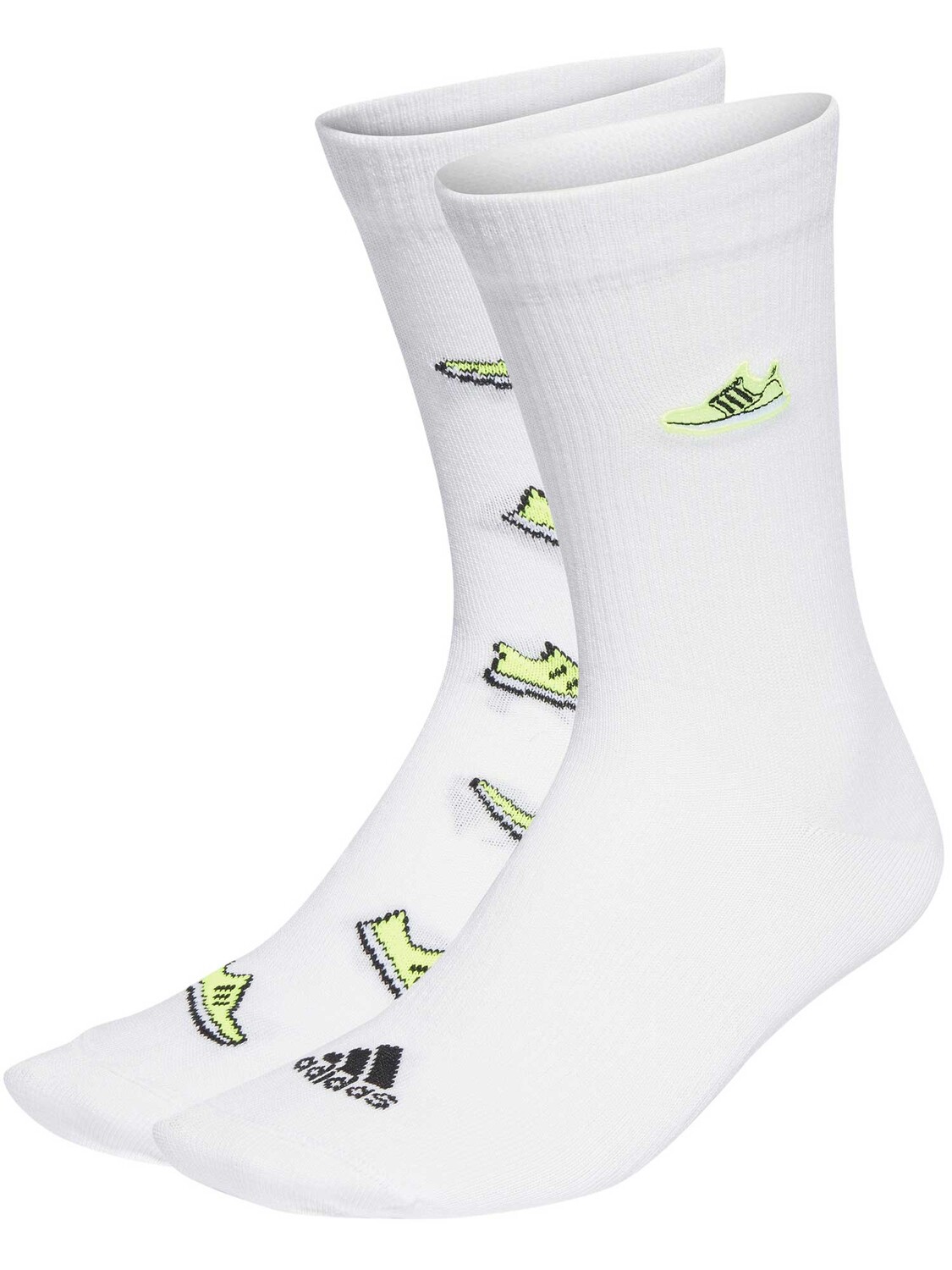 

Носки Adidas Performance Run x Ultraboost Shoe Love Graphic 2 Pairs, белый