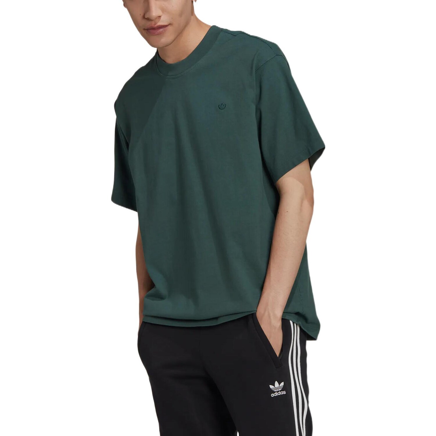 Футболка мужская минеральная зеленая Adidas, зеленый — фото 2