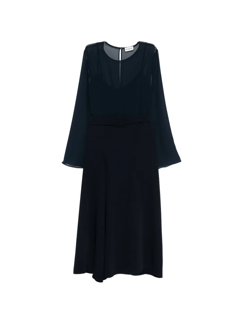 

Платье-клеш с поясом P.A.R.O.S.H., синий