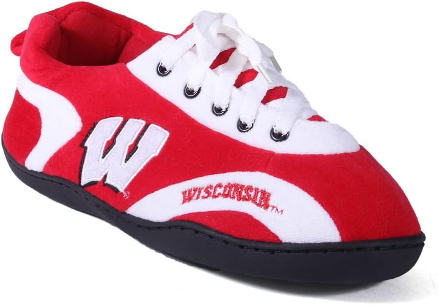 

Тапочки Comfy Feet NCAA для использования дома и на улице, Wisconsin Badgers