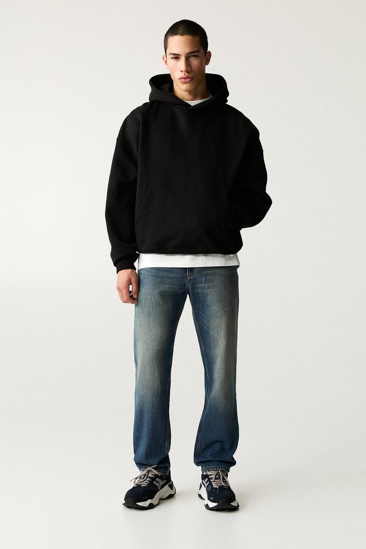 

Прямые винтажные джинсы Pull And Bear, синий