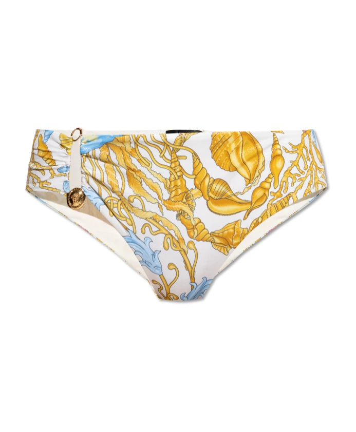 

Подводные металлические плавки от бикини в стиле барокко Versace, мультиколор