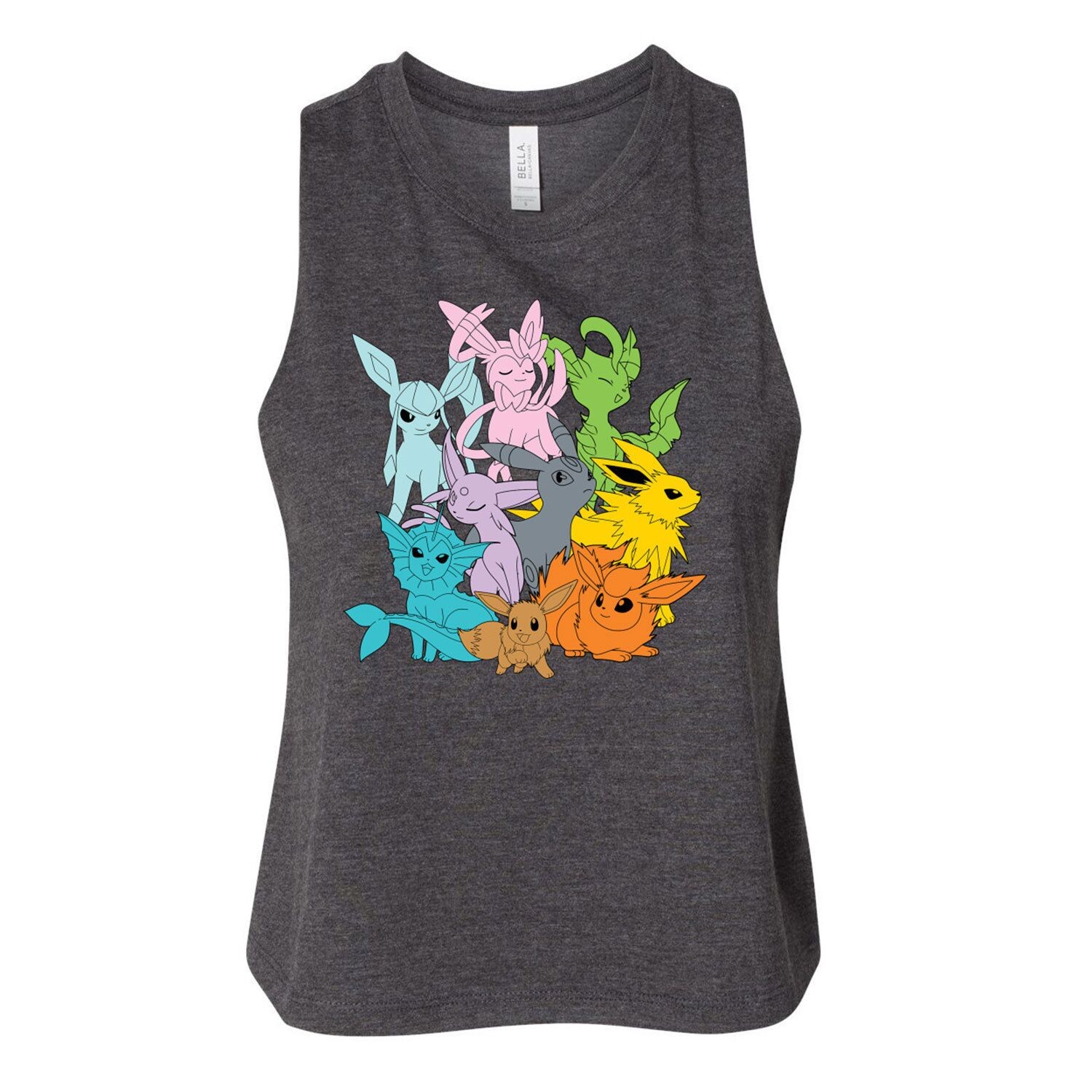 

Майка с гоночной спиной Pokemon Eevolutions для юниоров Licensed Character, серый