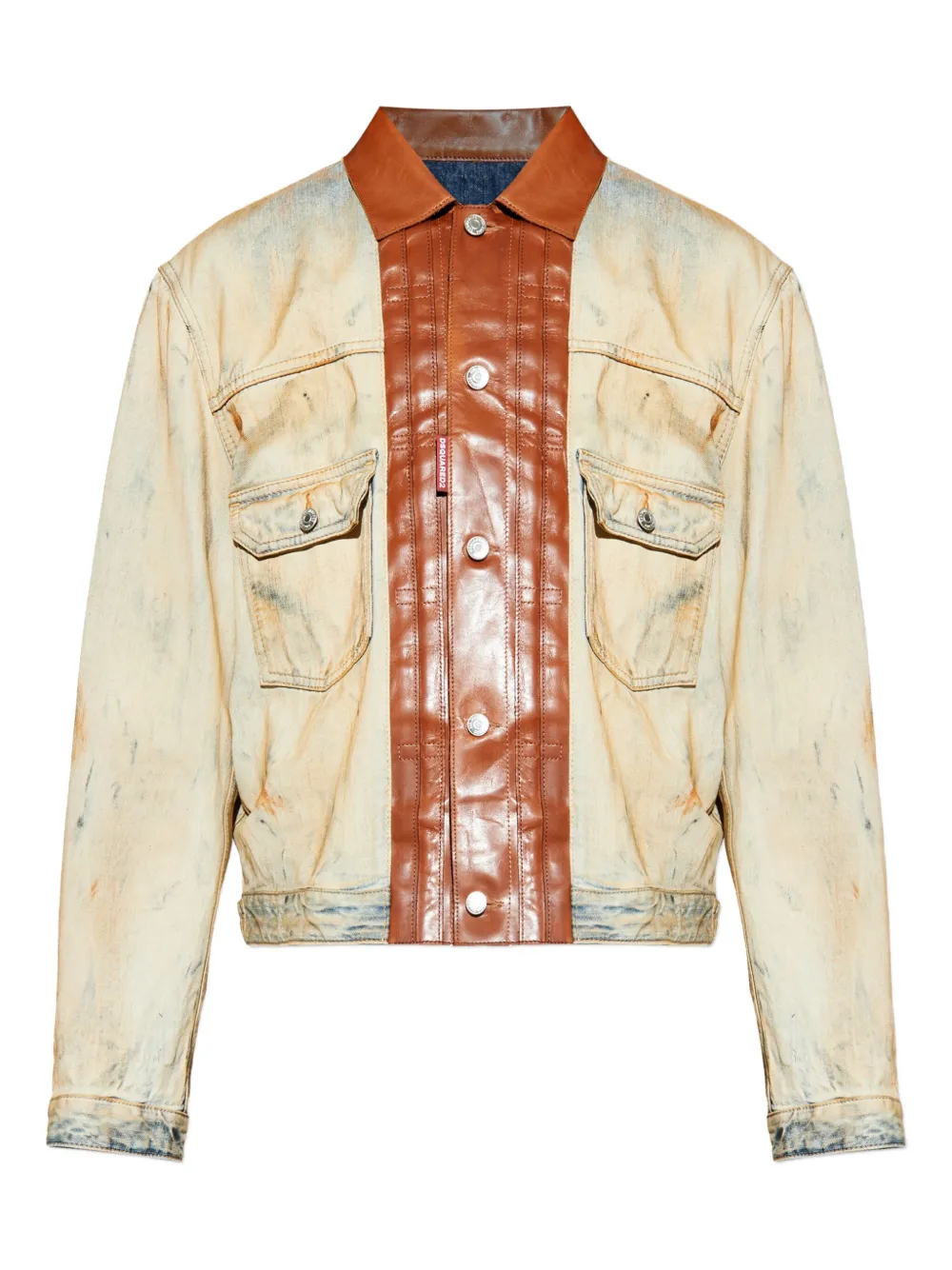 

Куртка с кожаными вставками Dsquared2, нейтральный