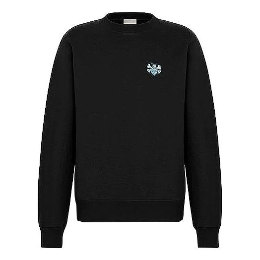

Толстовка and shawn stussy bee embroidered oversized sweatshirt for men black Dior, черный