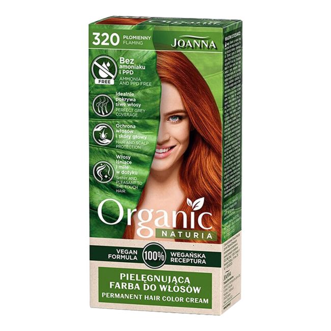 

Органическая краска для волос Naturia Joanna, цвет 320 flaming