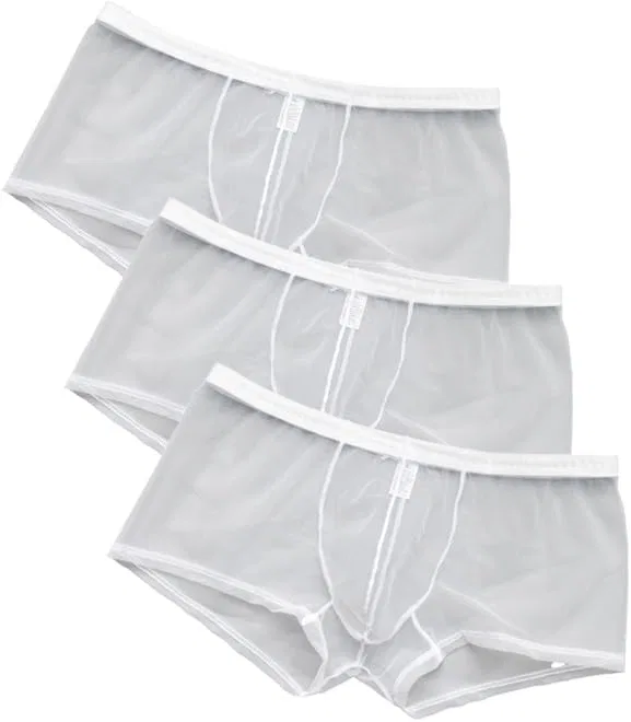 Боксеры мужские прозрачные, White-pc3