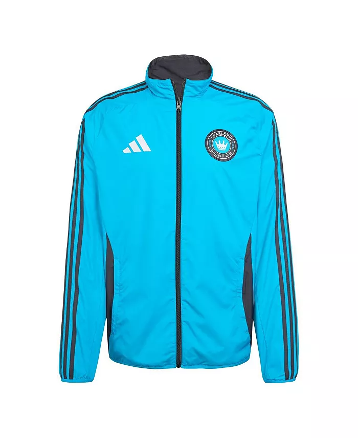

Мужская сине-черная реверсивная куртка Charlotte FC 2025 Anthem с молнией на всю длину adidas
