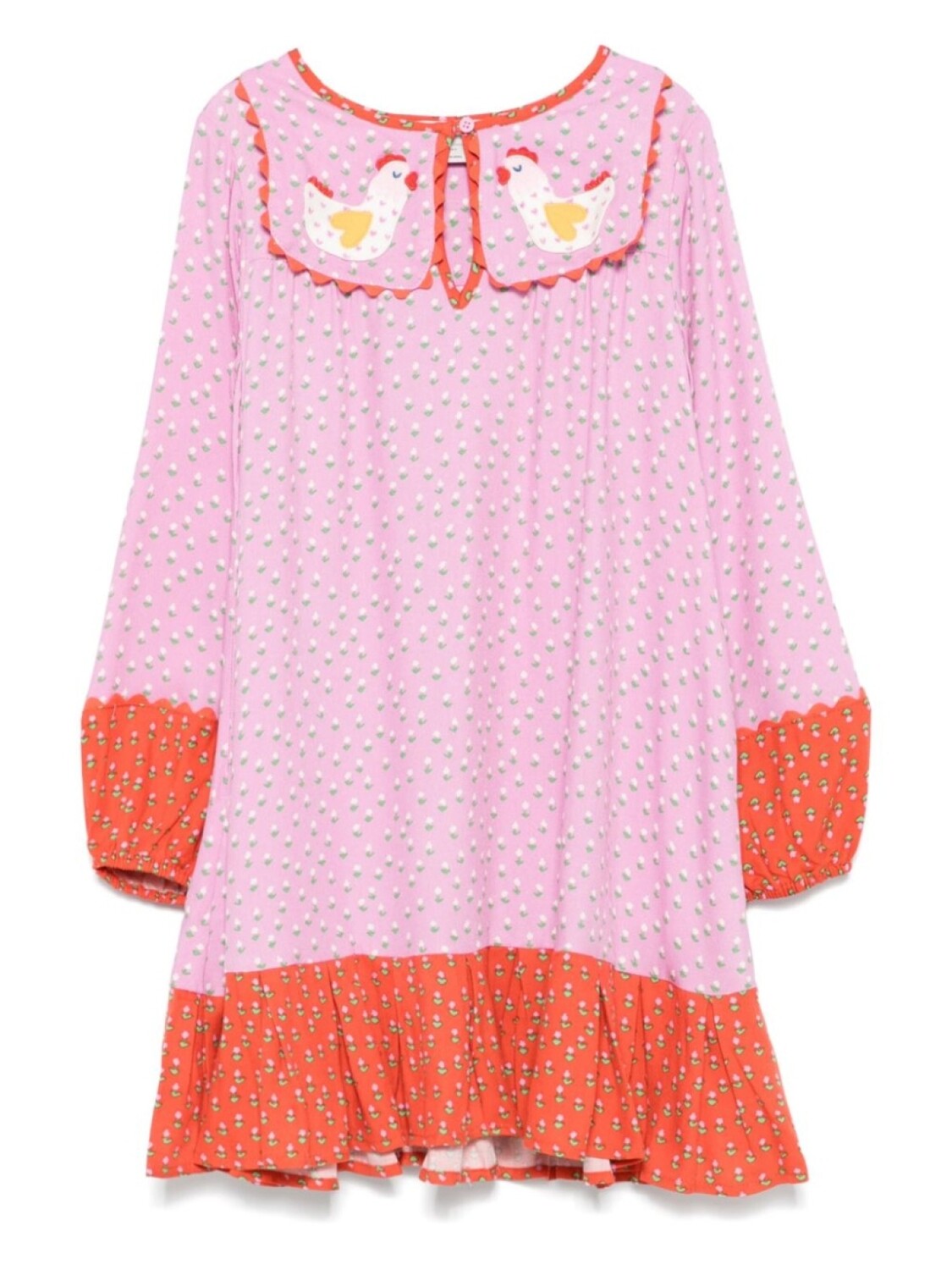 

Платье Stella McCartney Kids с цветочным принтом, розовый