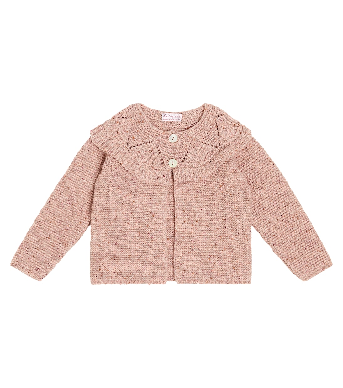 

Кардиган Baby Baena из смесовой шерсти La Coqueta, розовый