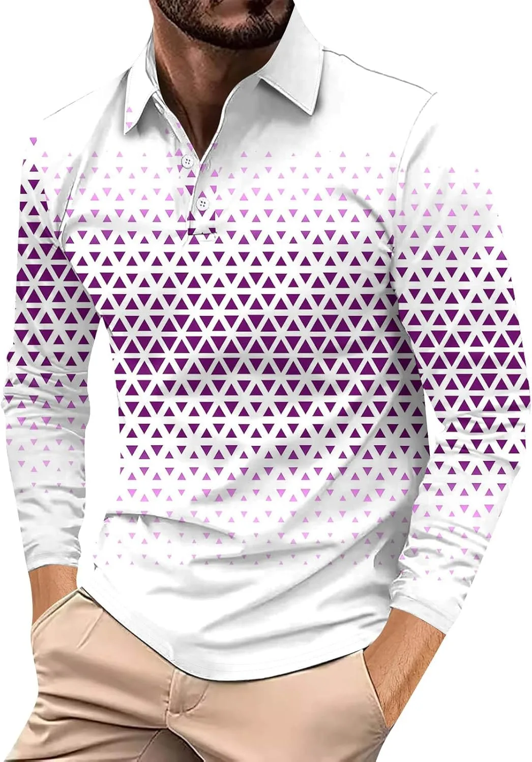 

Мужская поло с длинным рукавом для гольфа