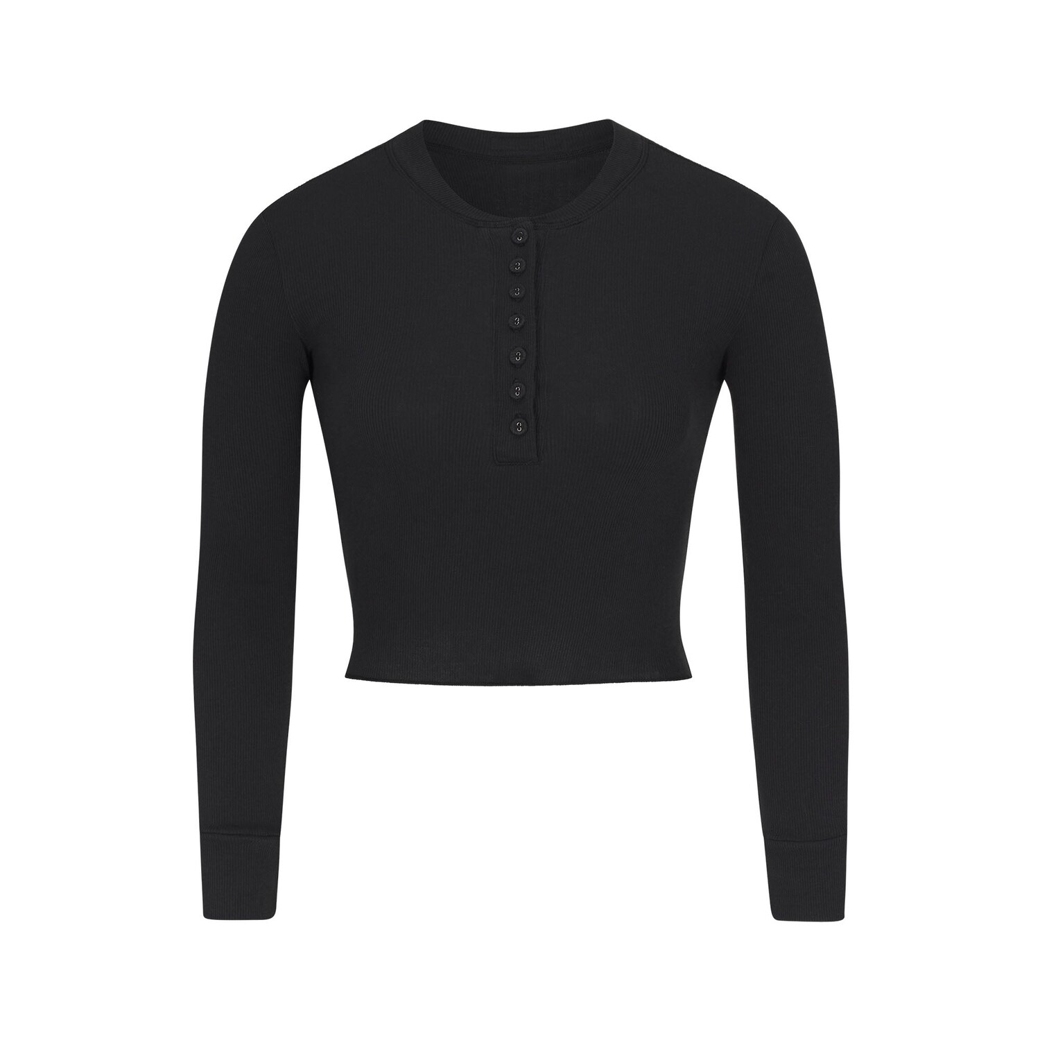 

Укороченная рукава henley SKIMS, цвет soot