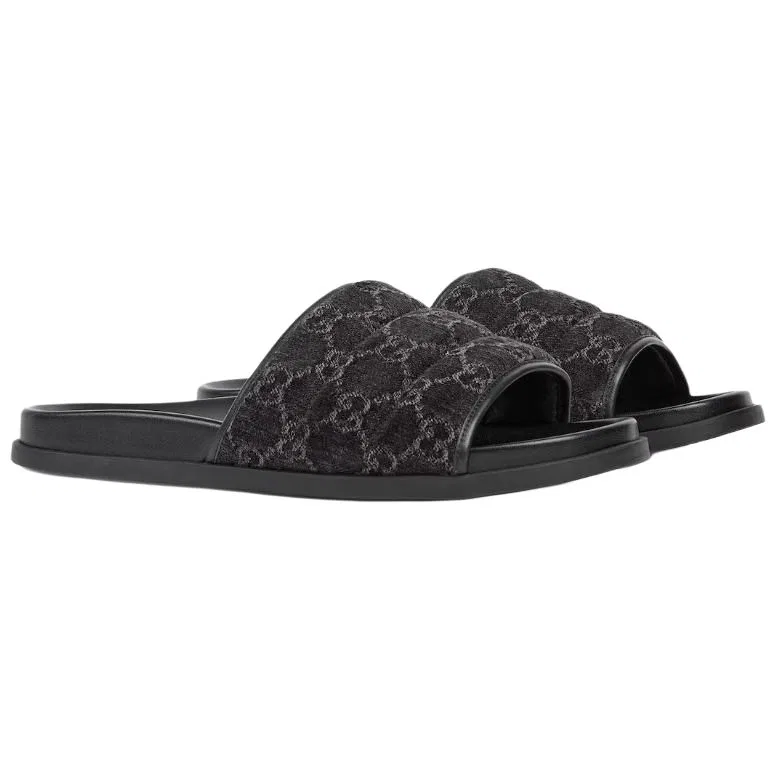 Шлепанцы мужские GUCCI Black — фото 4