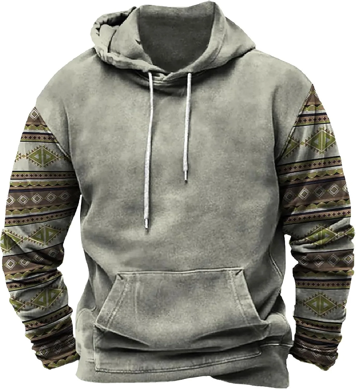 

Толстовка с капюшоном для мужчин, графический дизайн, этнический принт ацтеков Muscularfit