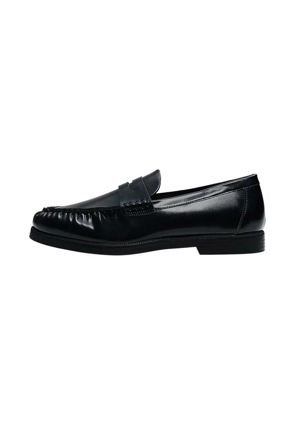 Лоферы со сборками Bershka, Black