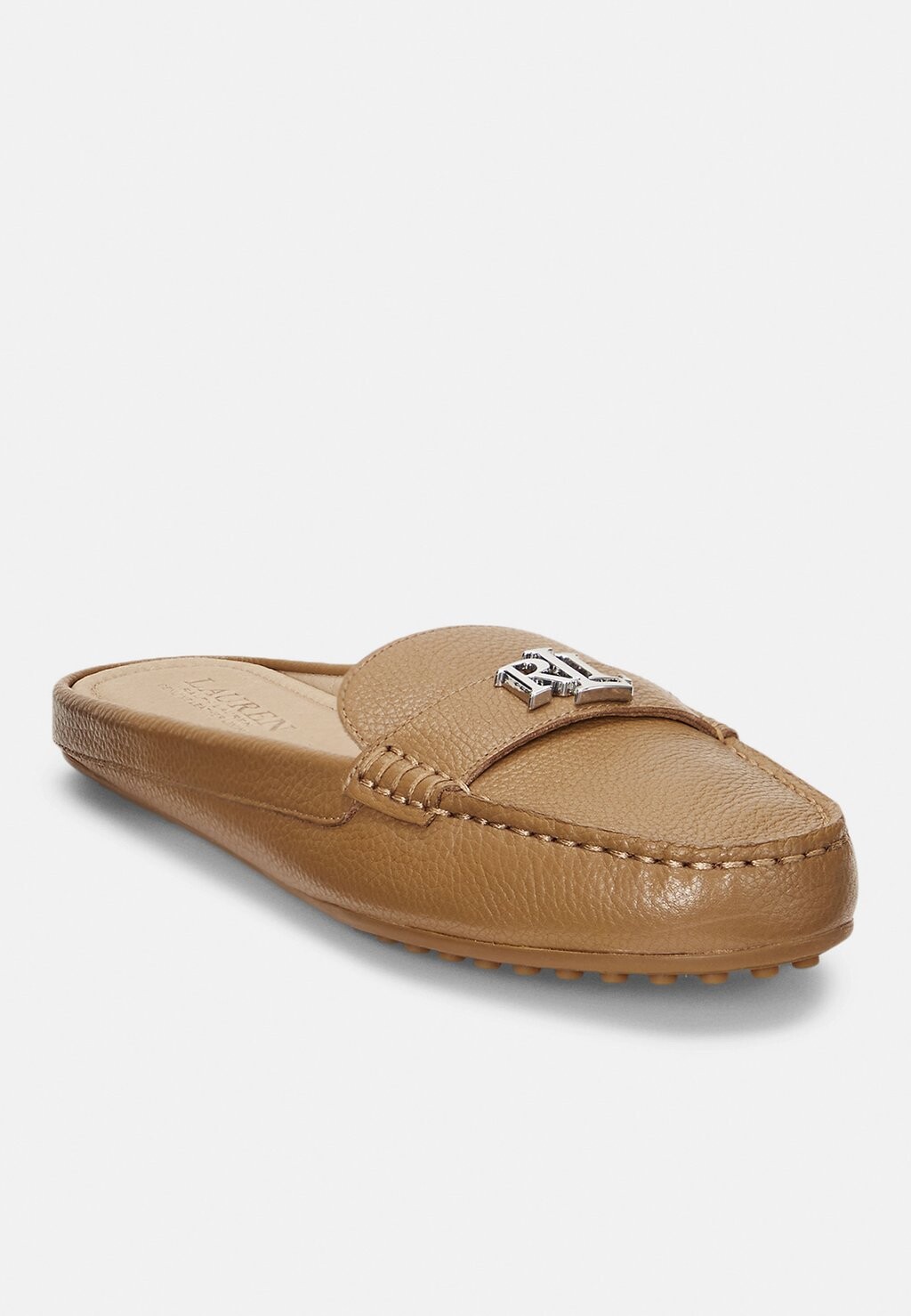 

Мюли BARNSBURY PEBBLED LEATHER MULE Ralph Lauren, цвет Camel