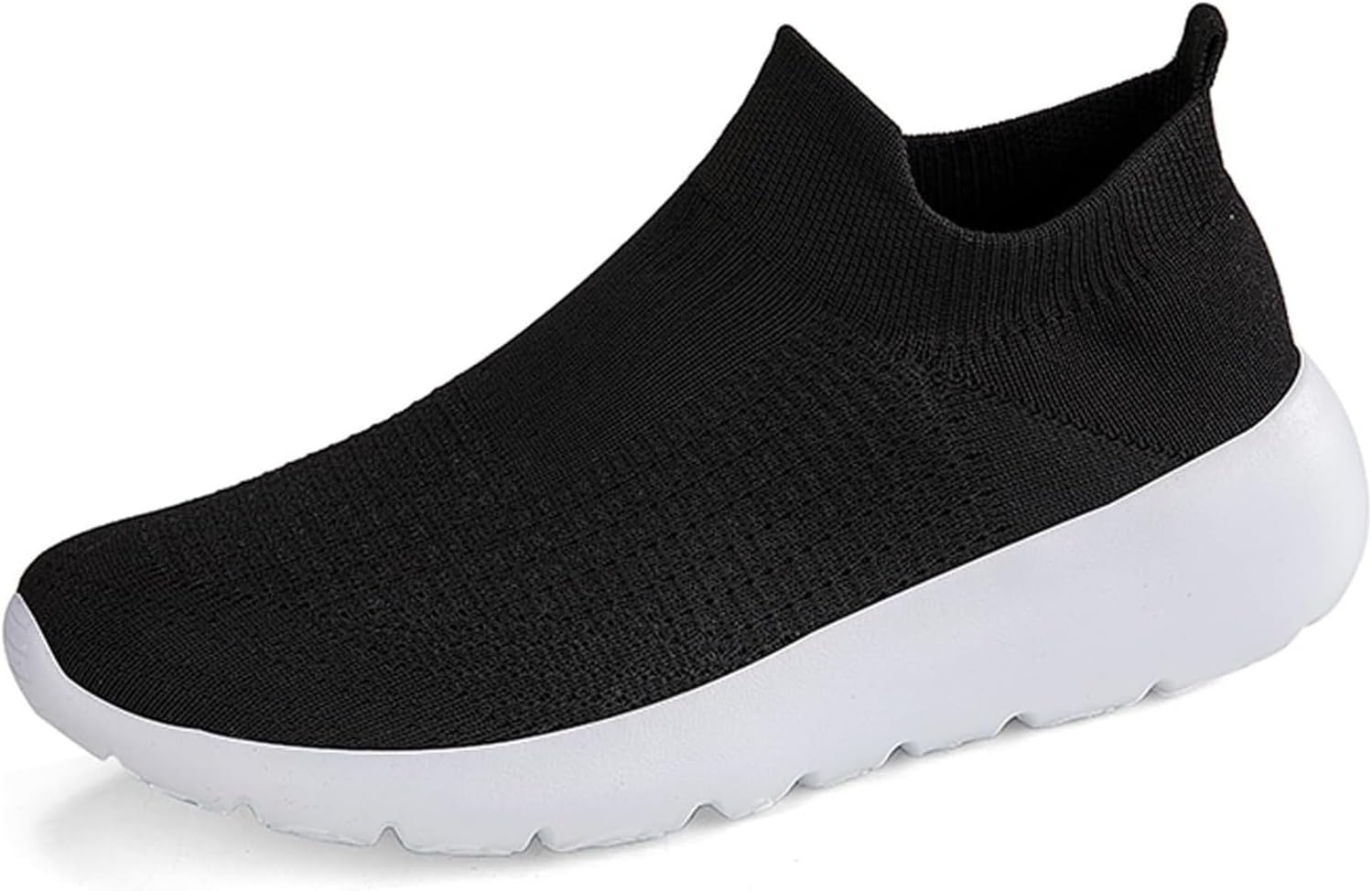 

Мужские летние дышащие вязаные слипоны для ходьбы, легкие и удобные кроссовки для тенниса, повседневные модные лоферы на платформе для мужчин Generic, белый