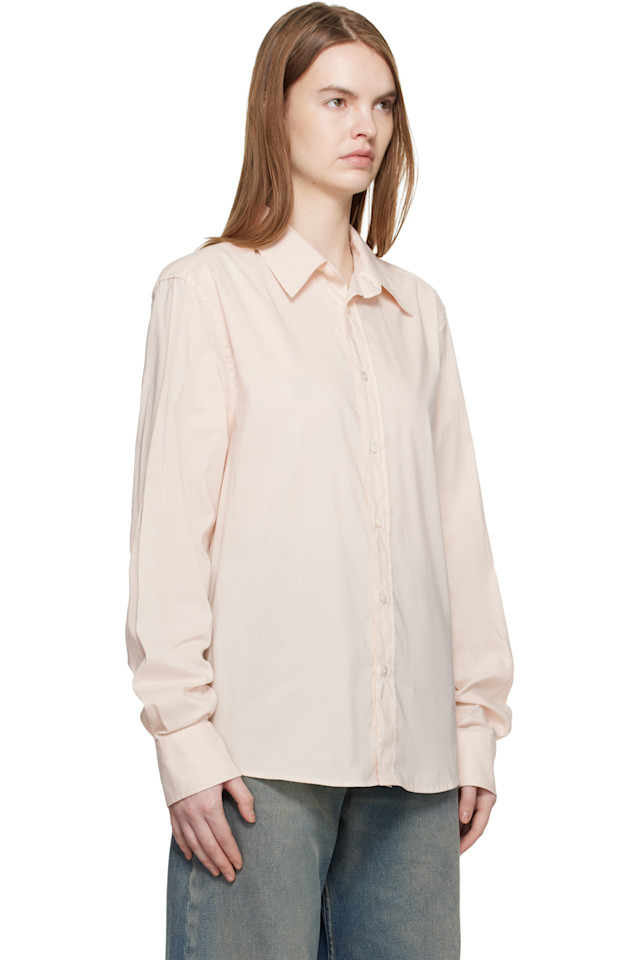 Mm6 Maison Margiela Рубашка с длинными рукавами из полихлопка Off-White — фото 2