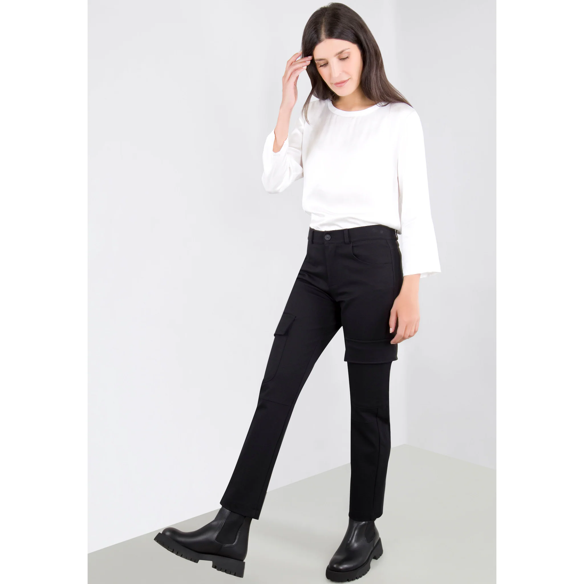 

Пожалуйста, джинсовые брюки-карго Please Jeans, цвет Nero