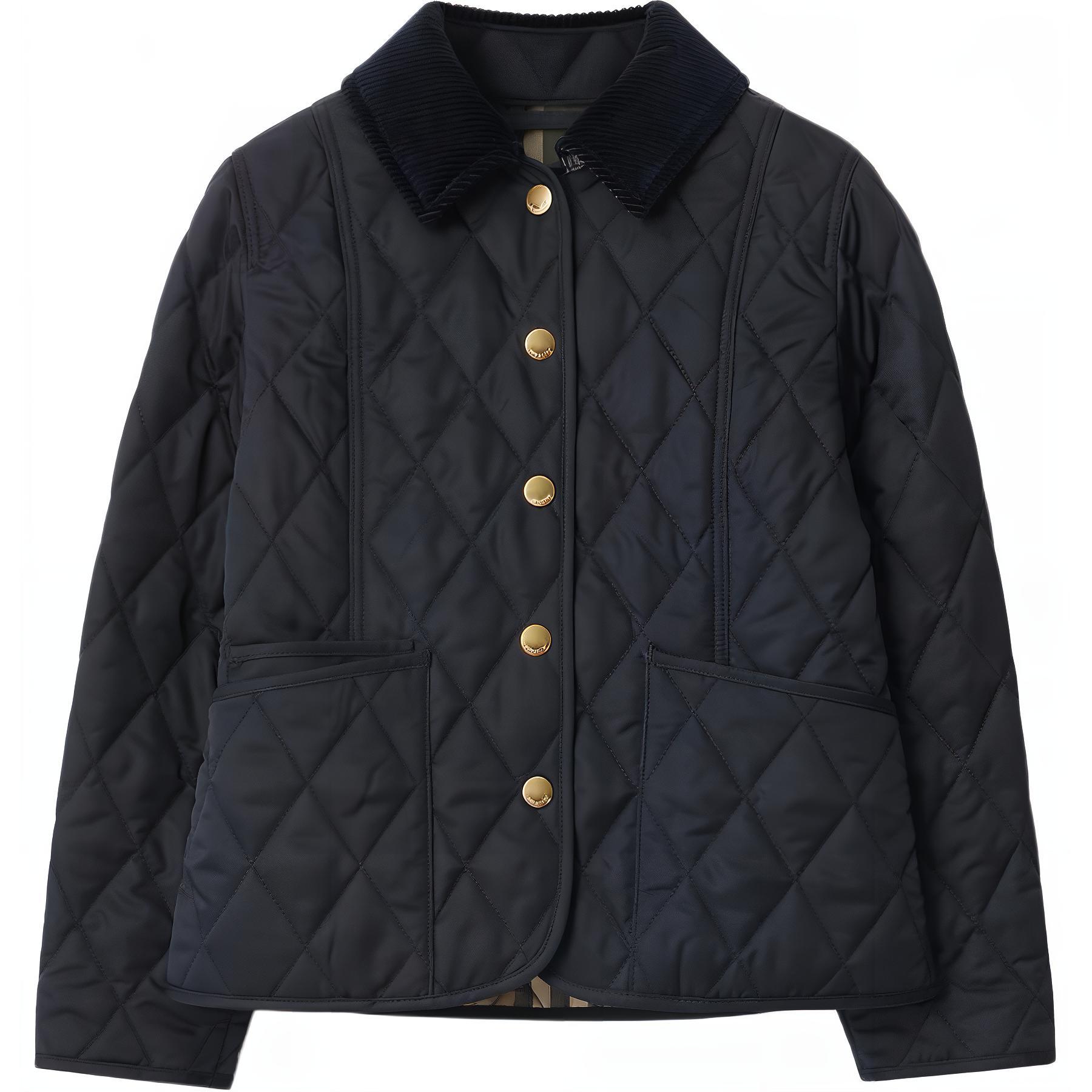 

Детская утепленная куртка Lapel Moderate Burberry, marine синий