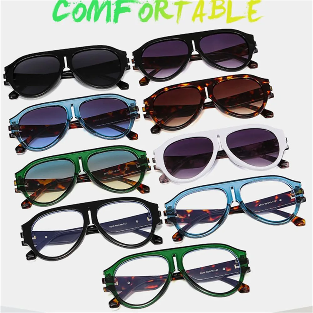 

Женские солнцезащитные очки в винтажном стиле с крупной оправой, мужские солнцезащитные очки с защитой от УФ-излучения UV400, очки большого размера MTZJH, Black