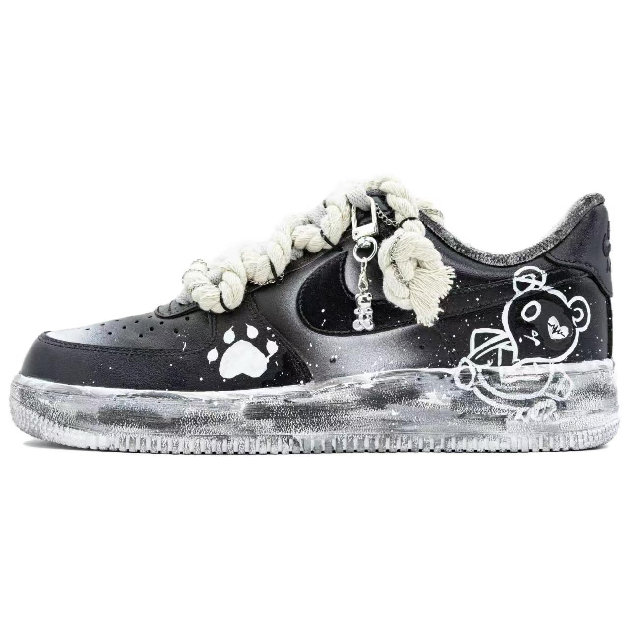 

Nike Кроссовки Air Force 1 для скейтбординга, износостойкие, низкие, мужские, черные