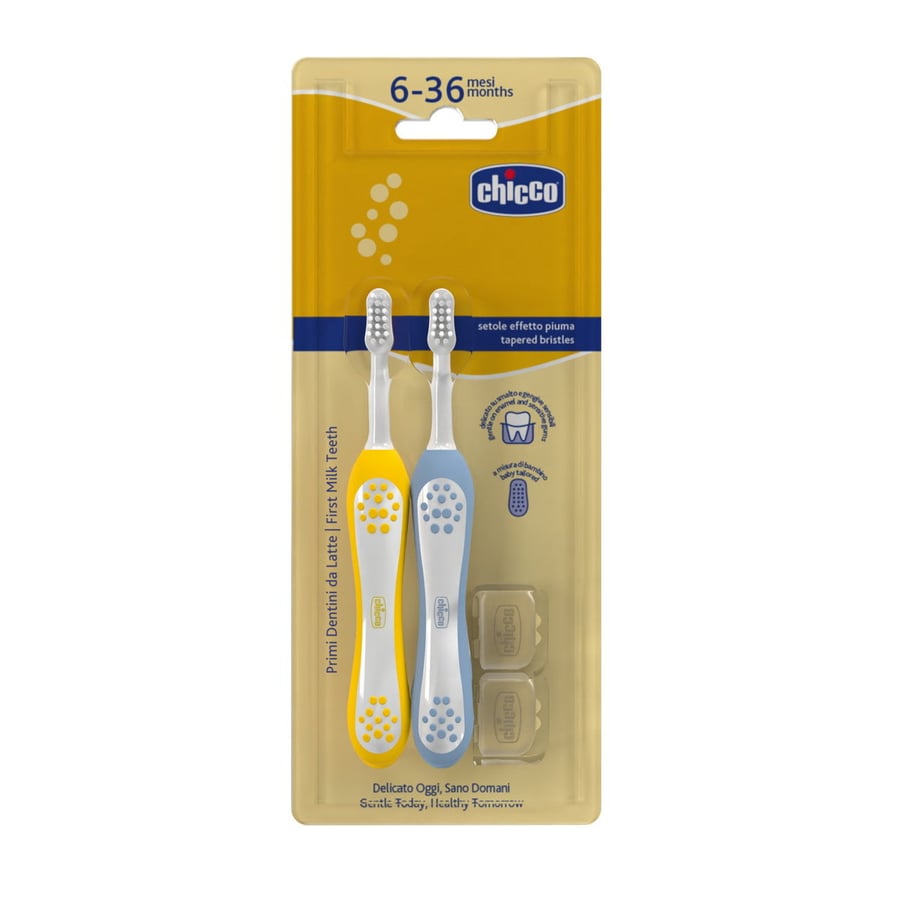 

Chicco, Зубная щетка 6-36м Индиго, 2 шт.