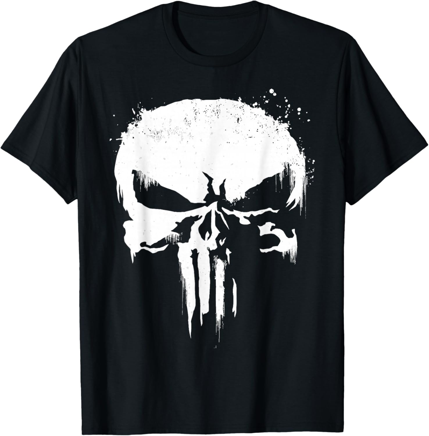 

Футболка Marvel Punisher с изображением черепа, забрызганного белой краской, черная