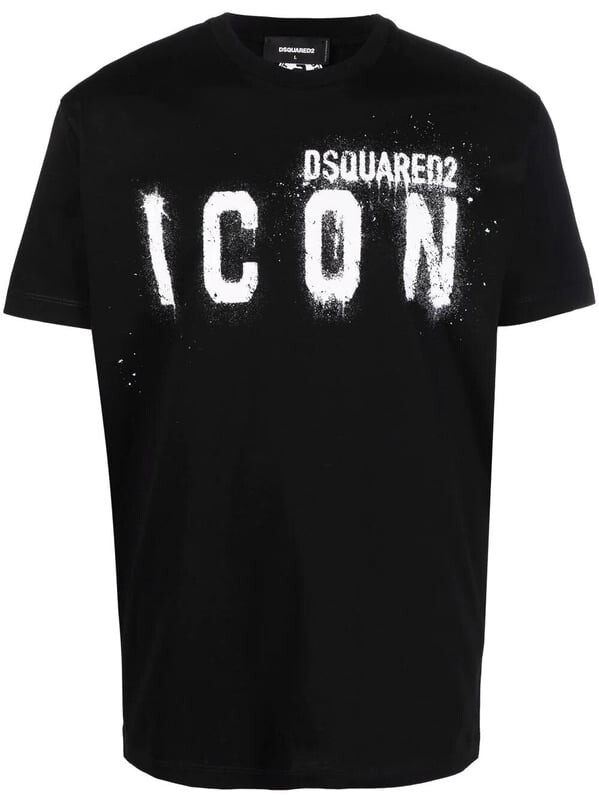 

Футболка с логотипом Icon Spray Dsquared2, черный