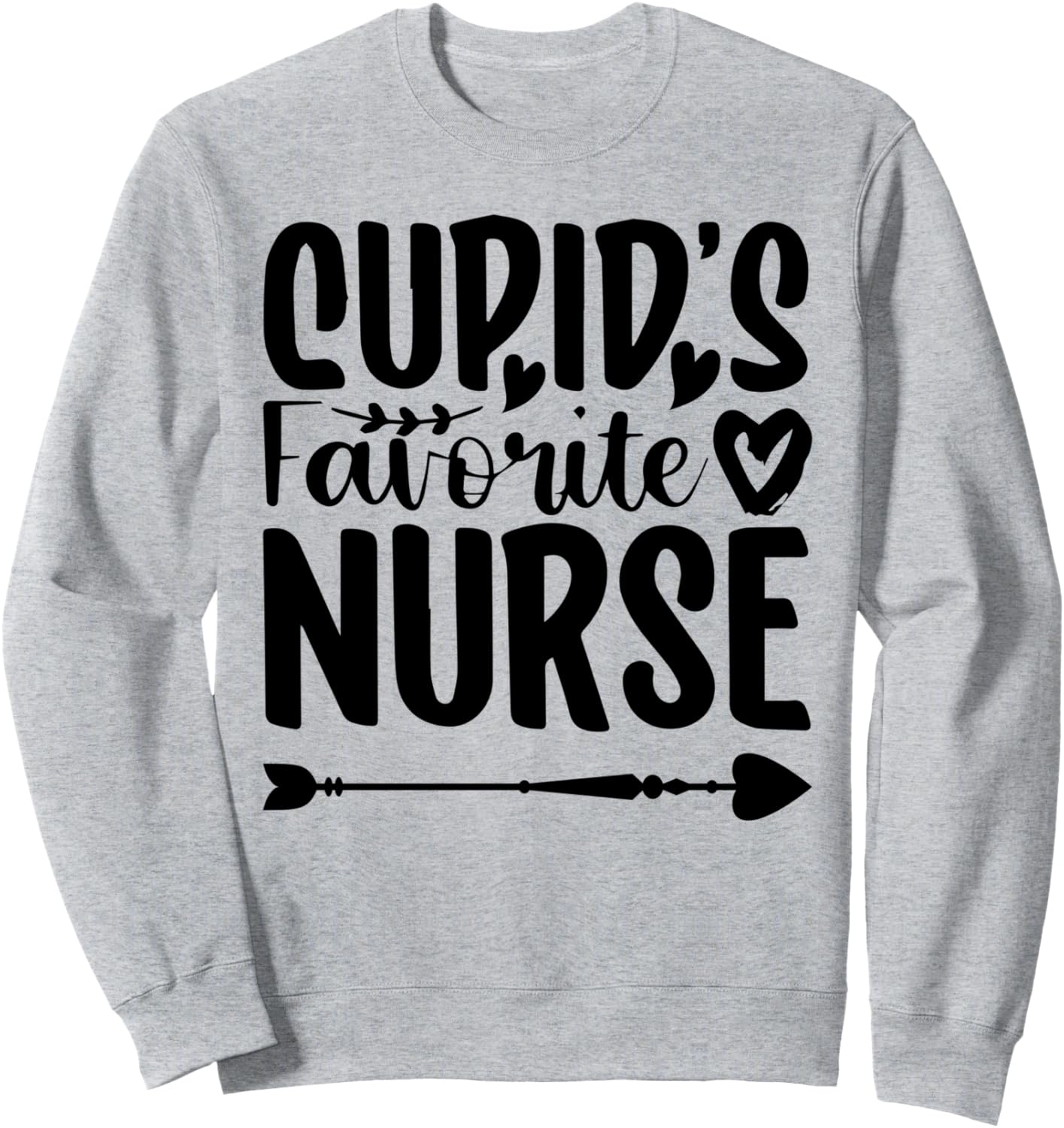 

Любимая медсестра Купидона: стильная толстовка для медсестер ко Дню святого Валентина Groovy Valentine'S Day Nursing, серый