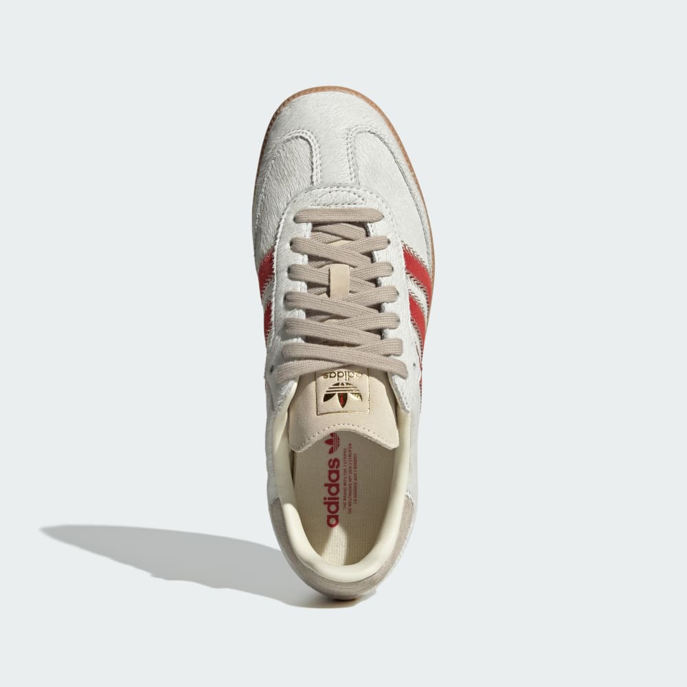Кроссовки Adidas Samba OG Shoes, цвет Wonder Beige/Cream White/Better Scarlet — фото 2