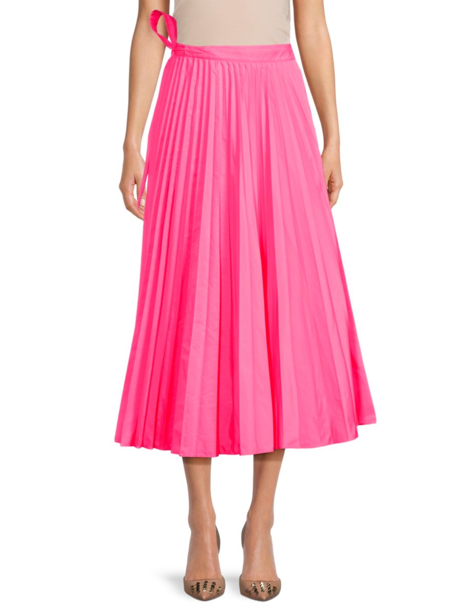 

Юбка миди с гармошкой и запахом Valentino, цвет Bright Pink