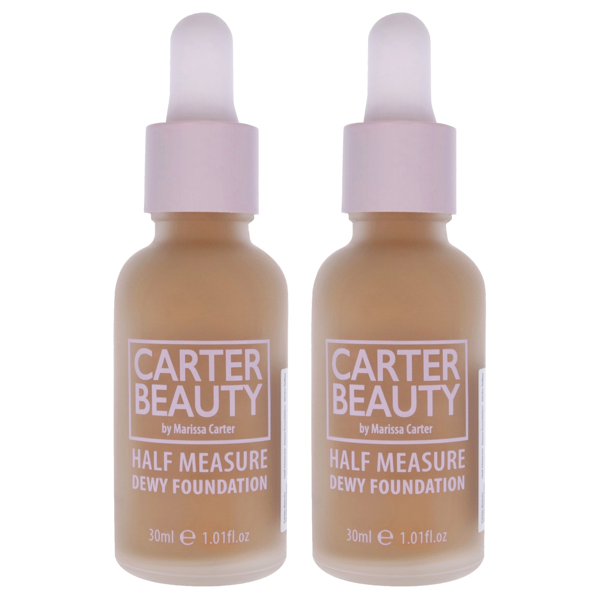 

Тональный крем Half Measure Dewy Foundation - Sticky Toffee от Carter Beauty для женщин - 30 мл - упаковка из 2 штук, прозрачный