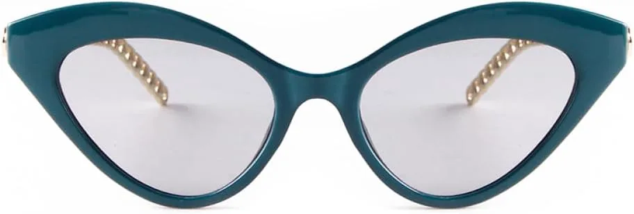 

Винтажные модные солнцезащитные очки «кошачий глаз» для женщин, роскошные ретро-очки с синими линзами, женские солнцезащитные очки без цепочки TYUVIVO, C1 Gray Lens