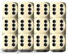 

Аксессуары Chessex Chessex 16mm d6 Set: Opaque Ivory/Black (12)