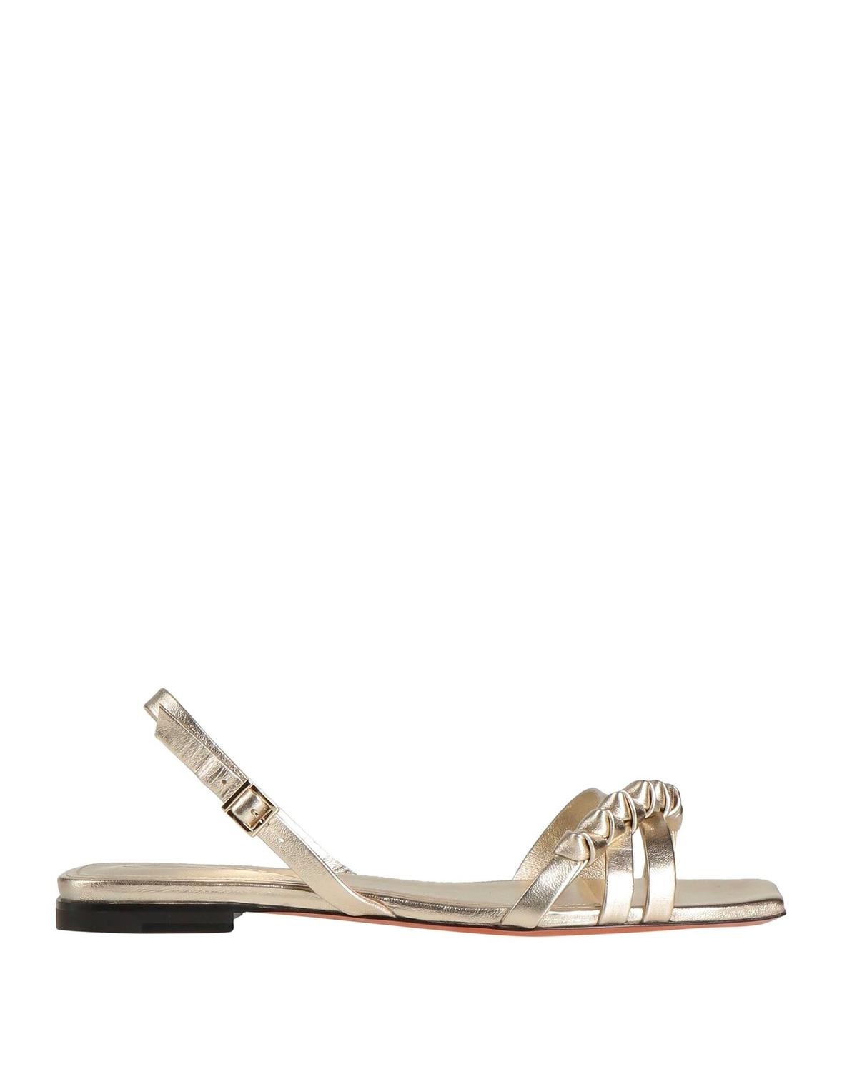 Сандалии Santoni, платиновый