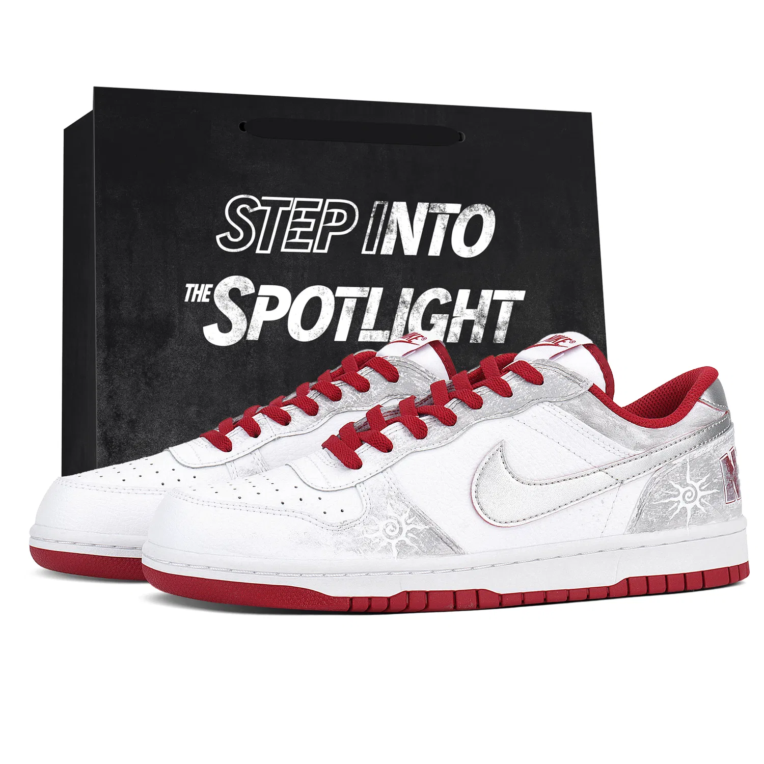 Кроссовки кеды Nike Big LOW серо-белые