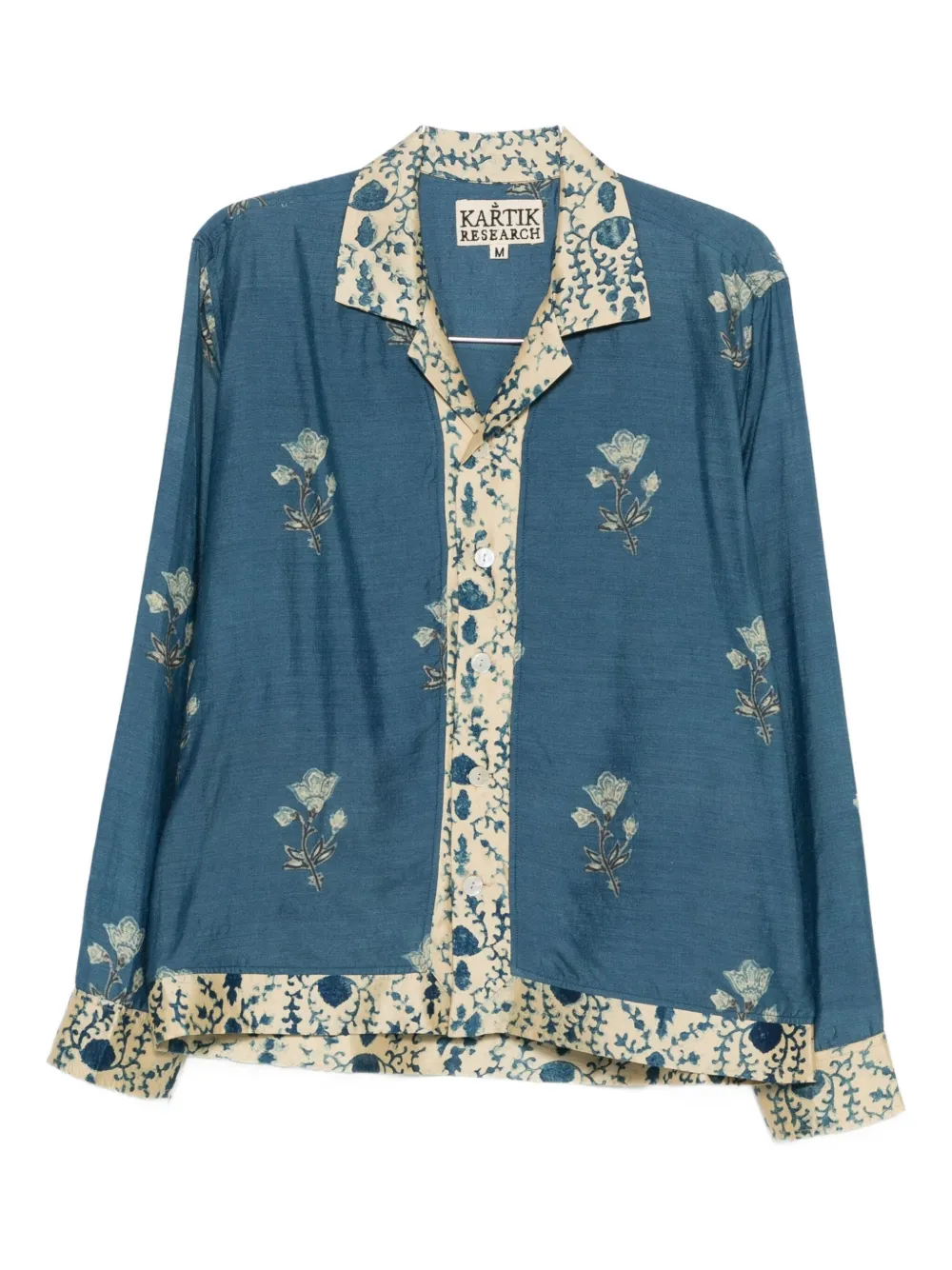 

Рубашка с цветочным принтом Kartik Research, синий