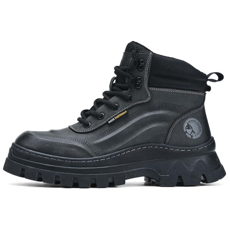 

FAIRWHALE Жёлтые ботинки Crew Martin платформа мужские Knight Black, цвет Knight Black