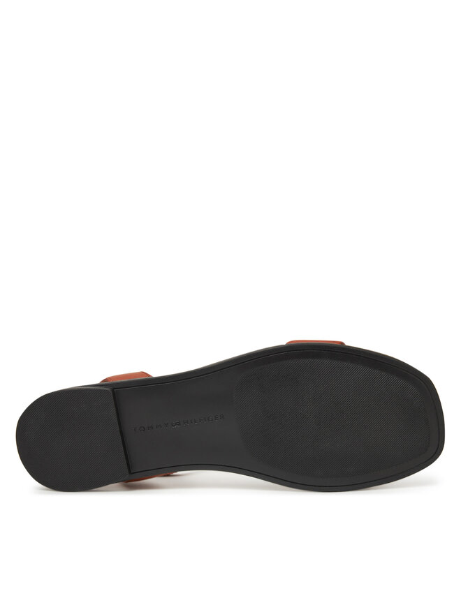 Сандалии Ankle Strap Leather Sandal FW0FW08422 Tommy Hilfiger, коричневый — фото 4